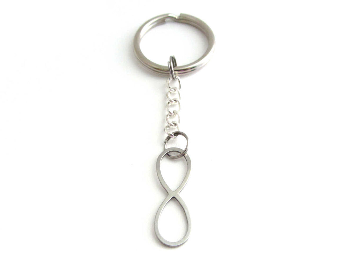 promisemeeverything2 Double Infinity Knot Keychain, Infinity Symbol Key Ring, Forever Charm, Personalized Keychain, Custom Keychain, Charm Keychain, 726