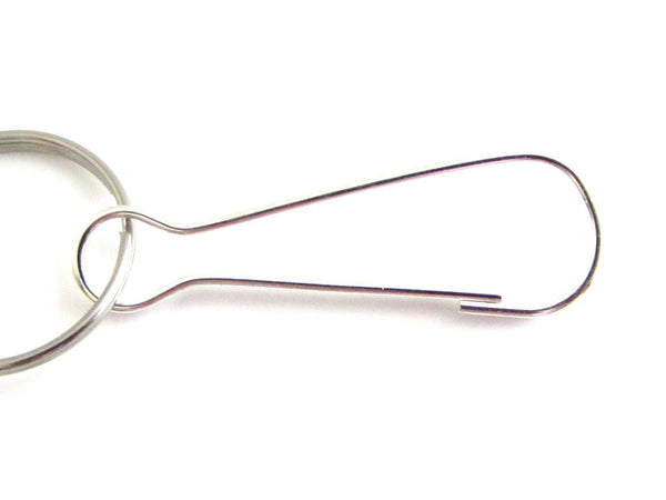 silver bag charm snap clip hook closure