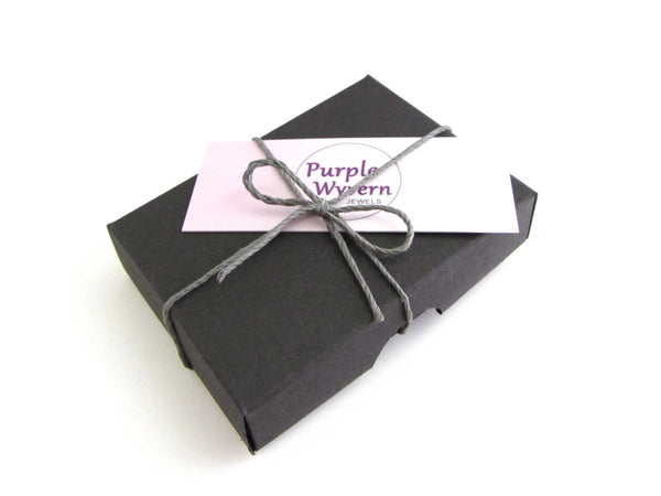 black gift box with business card
