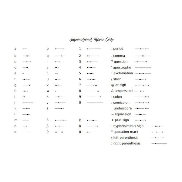 international morse code characters
